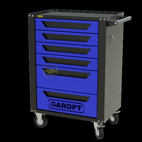 Тележка инструментальная Garopt серия High 6 ящиков доводчики синяя